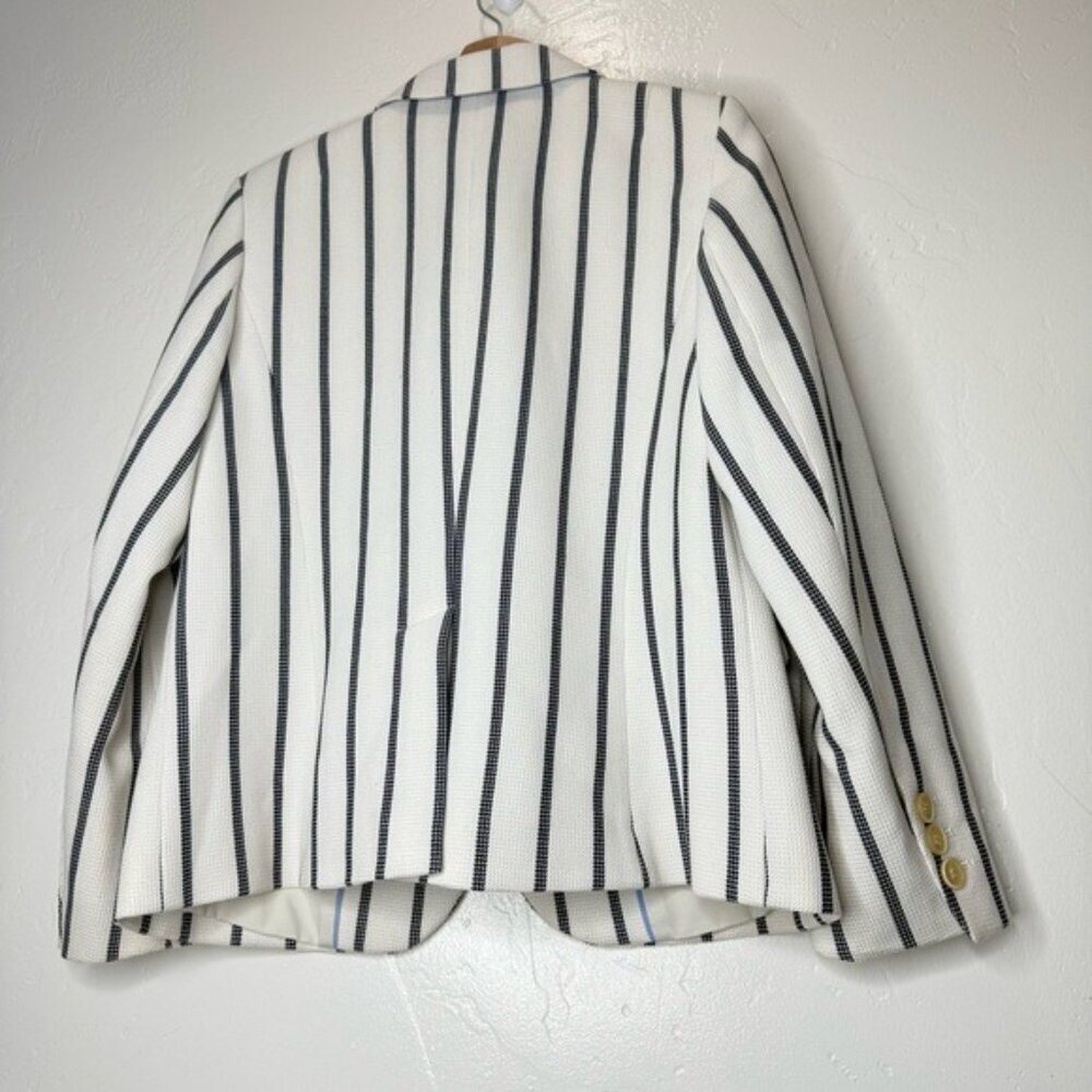 Talbots feminine breeze chic classic Vertical Lined Single Button pockets 10P - Picture 9 of 13